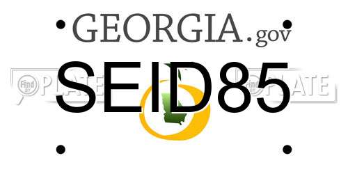 SEID85 Georgia License Plate