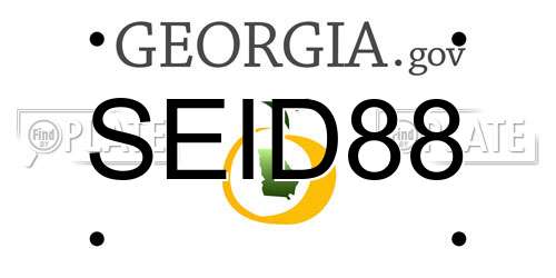 SEID88 Georgia License Plate