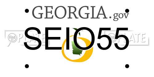 SEIO55 Georgia License Plate