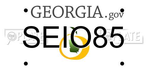 SEIO85 Georgia License Plate
