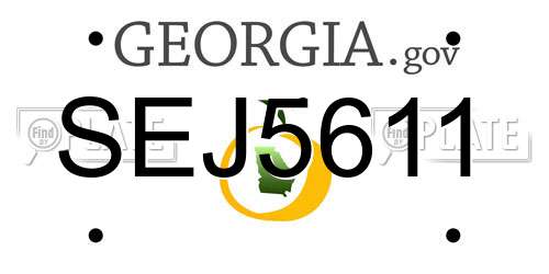 SEJ5611 Georgia License Plate