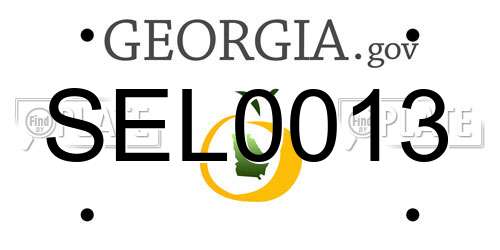 SEL0013 Georgia License Plate