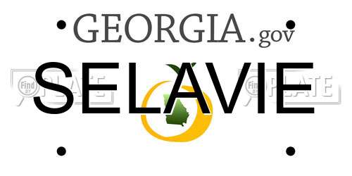 SELAVIE Georgia License Plate