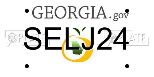 SELJ24 Georgia License Plate