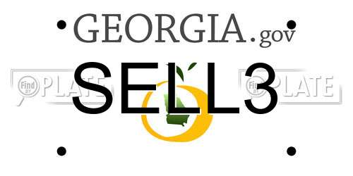 SELL3 Georgia License Plate