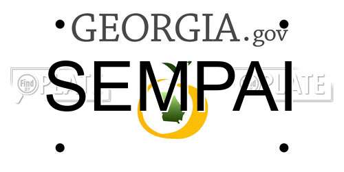 SEMPAI Georgia License Plate