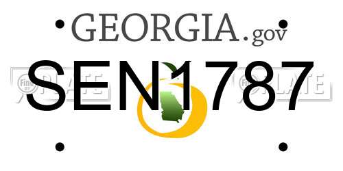 SEN1787 Georgia License Plate