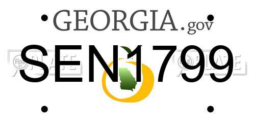 SEN1799 Georgia License Plate