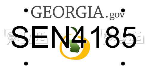 SEN4185 Georgia License Plate
