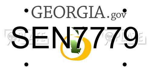 SEN7779 Georgia License Plate
