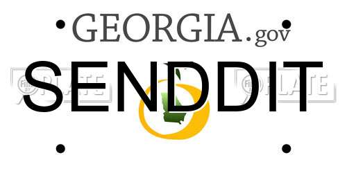 SENDDIT Georgia License Plate