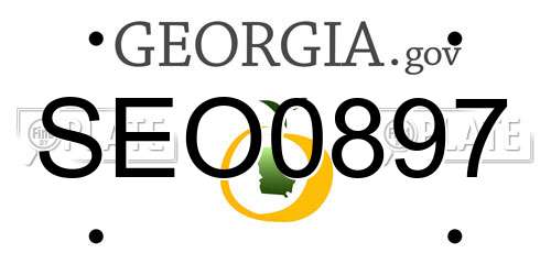 SEO0897 Georgia License Plate