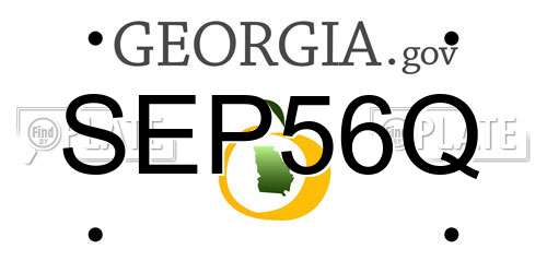 SEP56Q Georgia License Plate