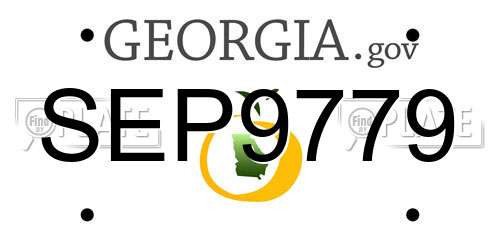 SEP9779 Georgia License Plate