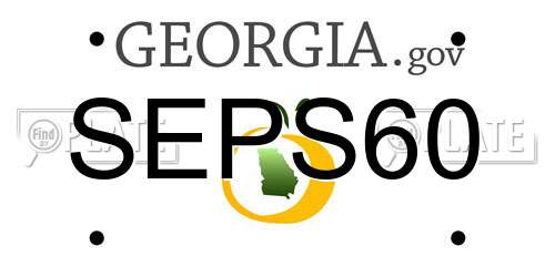 SEPS60 Georgia License Plate