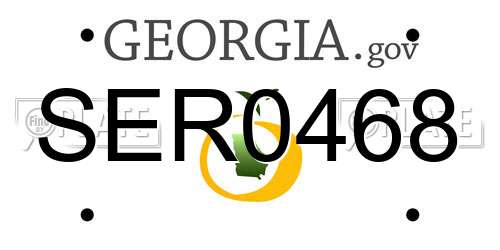 SER0468 Georgia License Plate