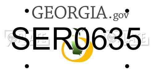 SER0635 Georgia License Plate