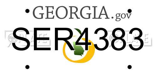 SER4383 Georgia License Plate