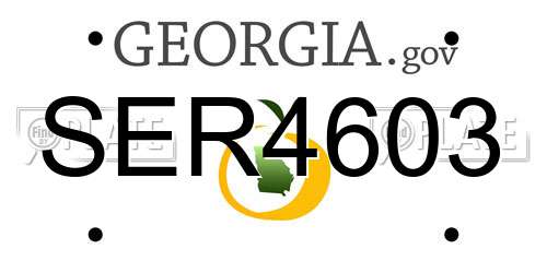SER4603 Georgia License Plate