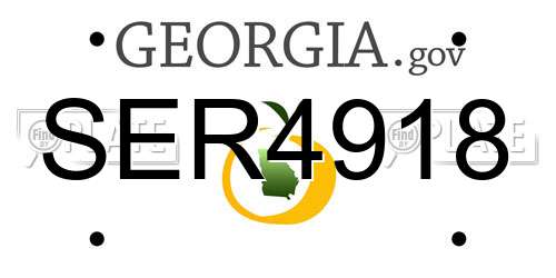 SER4918 Georgia License Plate