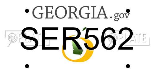 SER562 Georgia License Plate
