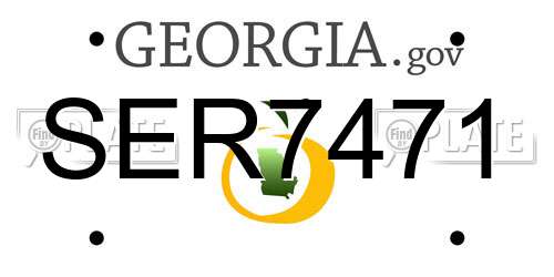 SER7471 Georgia License Plate