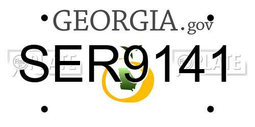 SER9141 Georgia License Plate