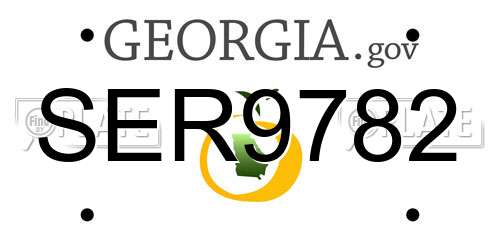 SER9782 Georgia License Plate