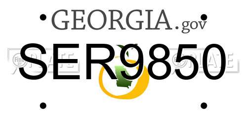 SER9850 Georgia License Plate