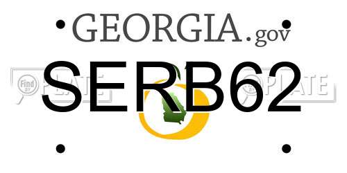 SERB62 Georgia License Plate