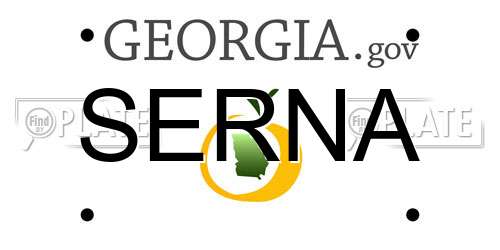 SERNA Georgia License Plate