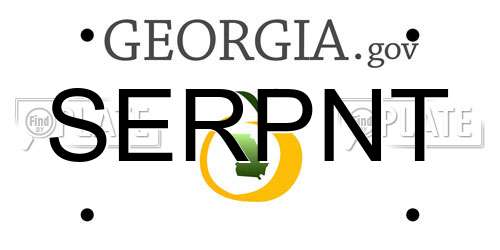 SERPNT Georgia License Plate