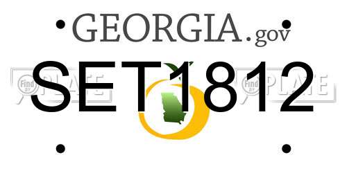 SET1812 Georgia License Plate