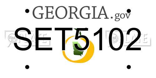 SET5102 Georgia License Plate
