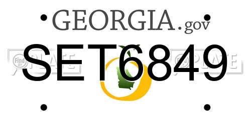 SET6849 Georgia License Plate