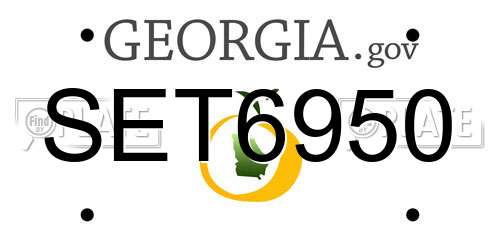 SET6950 Georgia License Plate