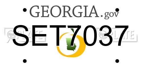SET7037 Georgia License Plate