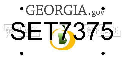 SET7375 Georgia License Plate