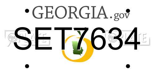 SET7634 Georgia License Plate