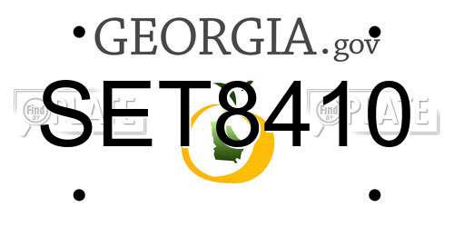 SET8410 Georgia License Plate