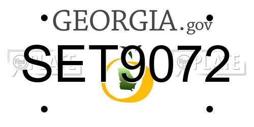 SET9072 Georgia License Plate