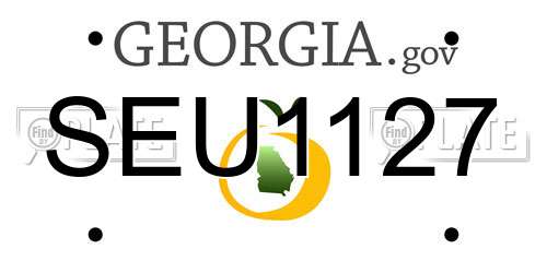 SEU1127 Georgia License Plate