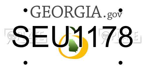 SEU1178 Georgia License Plate