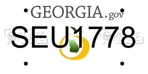 SEU1778 Georgia License Plate