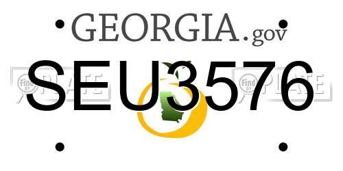 SEU3576 Georgia License Plate