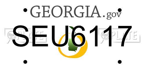 SEU6117 Georgia License Plate
