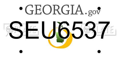 SEU6537 Georgia License Plate