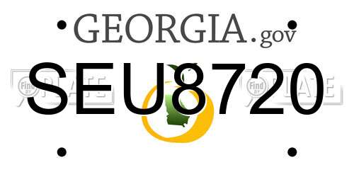 SEU8720 Georgia License Plate
