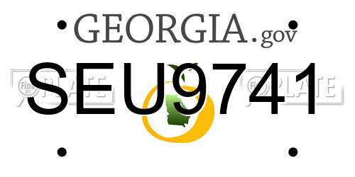 SEU9741 Georgia License Plate
