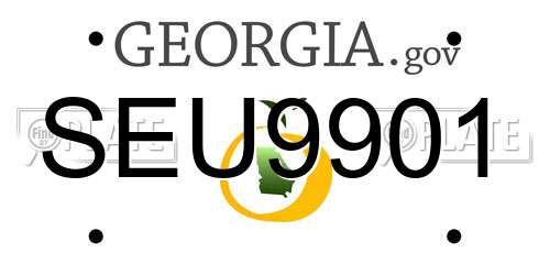 SEU9901 Georgia License Plate